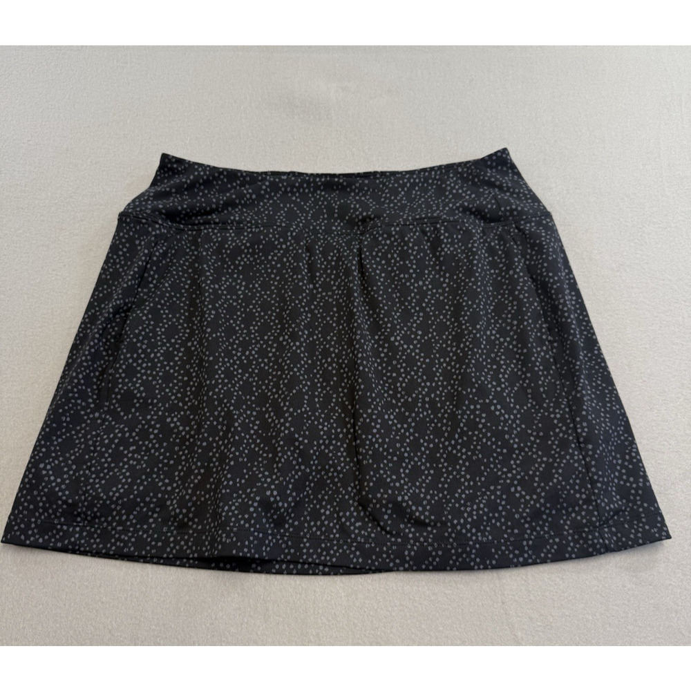 Title Nine Buttah Skort Size Medium Black Grey Dot Golf Pickleball Tennis - Picture 1 of 10